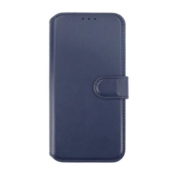 Rvelon iPhone 15 Pro Max -kotelo, aitoa nahkaa, sininen