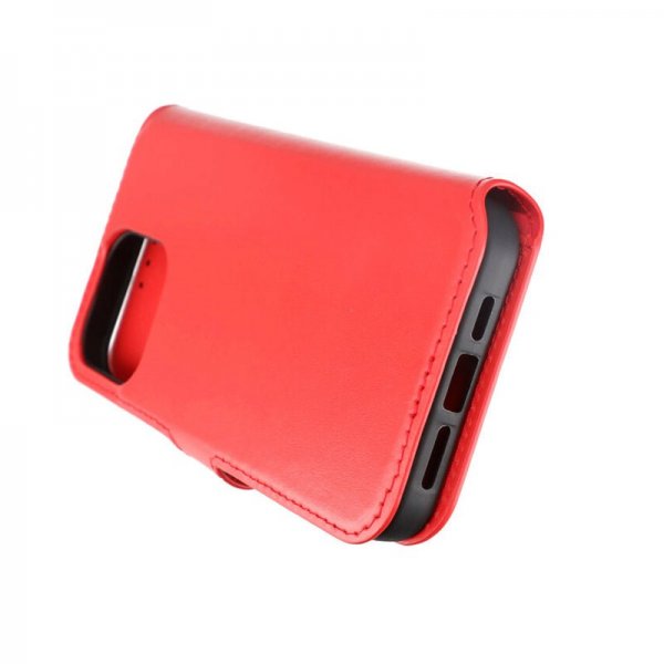 Rvelon iPhone 15 Pro Max Aito Nahkakuori Punainen