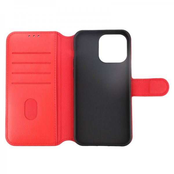 Rvelon iPhone 15 Pro Max Aito Nahkakuori Punainen