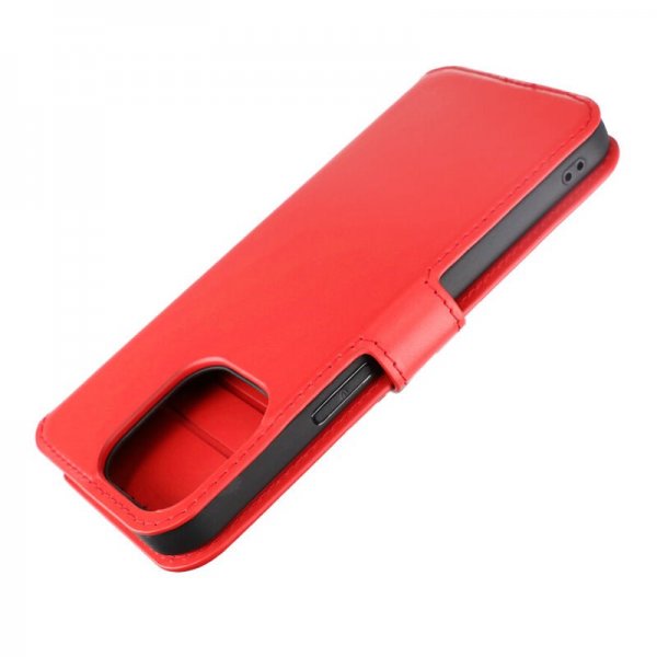 Rvelon iPhone 15 Pro Max Aito Nahkakuori Punainen
