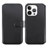 Rvelon iPhone 15 Pro Max Suojakuori Aitoa Nahkaa Musta