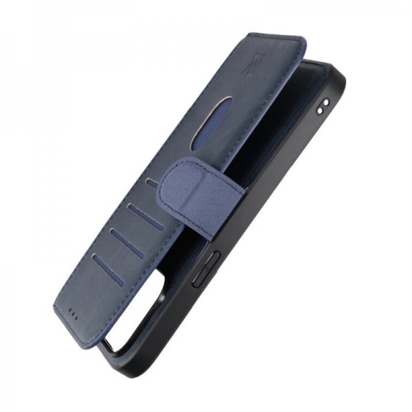 Rvelon iPhone 15 Pro Max -suojakotelo 4 korttipaikalla MagSafe-sininen