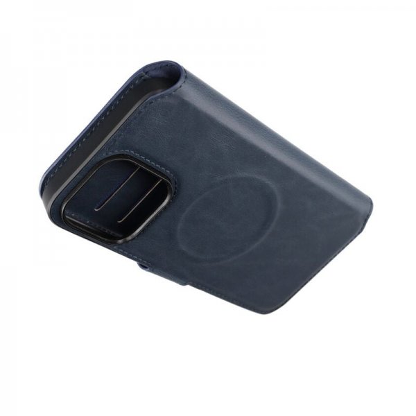 Rvelon iPhone 15 Pro Max -suojakotelo 4 korttipaikalla MagSafe-sininen