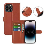 iPhone 15 Pro Max Suojakuori Jalustalla Ruskea