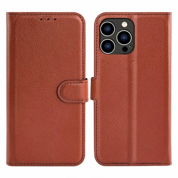 iPhone 15 Pro Max Suojakuori Jalustalla Ruskea