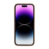 Rvelon iPhone 15 Pro Max Kuori Pyörivä MagSafe Jalusta Ruskea