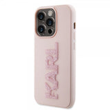Karl Lagerfeld iPhone 15 Pro Max -suojakuori 3D Rubber Karl Pink