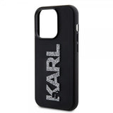 Karl Lagerfeld iPhone 15 Pro Max Kuori 3D Rubber Karl Musta
