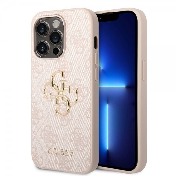Guess iPhone 15 Pro Max Kuori 4G Logo Pinkki
