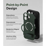 Ringke iPhone 15 Pro Max -suojakuori Alless MagSafe, tummanvihreä