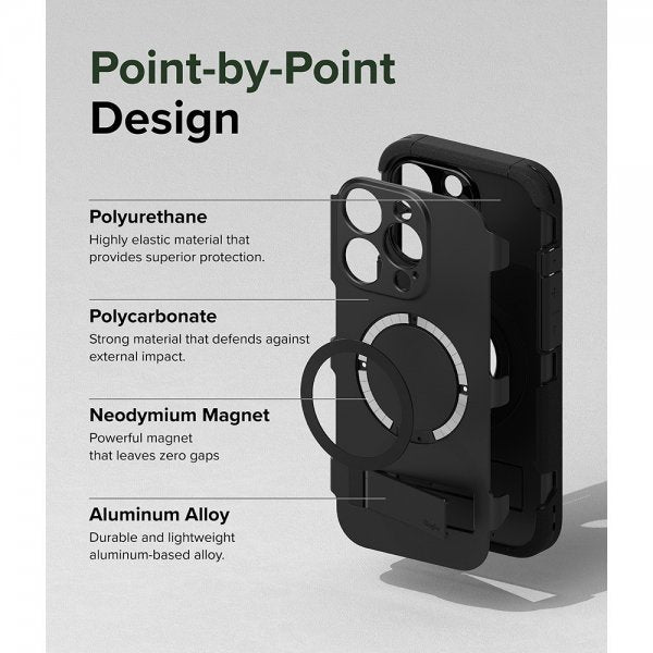 Ringke iPhone 15 Pro Max -suojakuori Alles MagSafe Musta