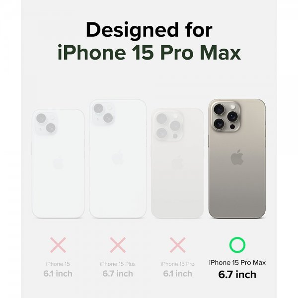 Ringke iPhone 15 Pro Max -suojakuori Alles MagSafe Musta