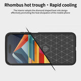 Mofi iPhone 15 Pro Max -kuori harjatulla hiilikuitutekstuurilla, sininen