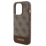 Guess iPhone 15 Pro Max Kuori Bottom Stripe MagSafe Ruskea
