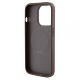 Guess iPhone 15 Pro Max Kuori Bottom Stripe MagSafe Ruskea