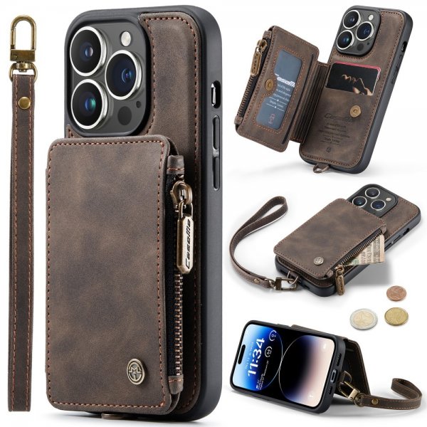 CaseMe iPhone 15 Pro Max Kuori C20-sarja Kahvi