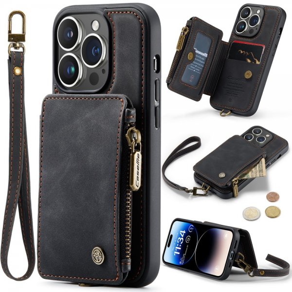 CaseMe iPhone 15 Pro Max -suojakuori, C20 Series, musta