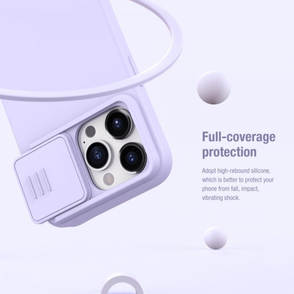 Nillkin iPhone 15 Pro Max CamShield Silky -suojakuori, vaaleanvihreä