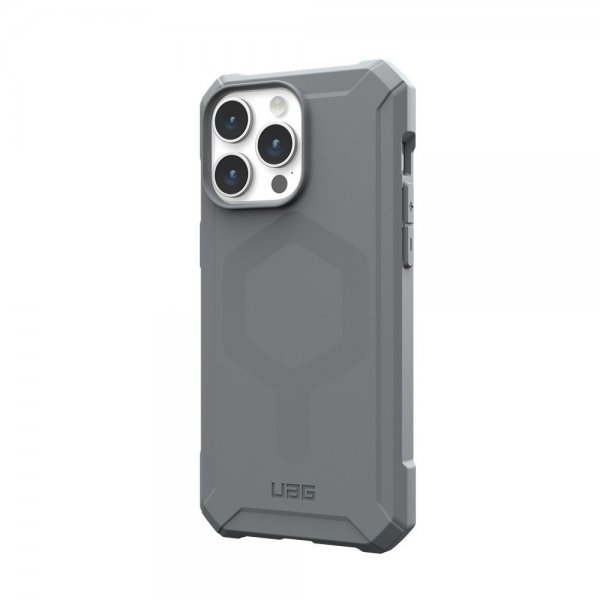 Urban Armor Gear (UAG) iPhone 15 Pro Max Essential Armor MagSafe -suojakuori, hopea