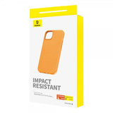 Baseus iPhone 15 Pro Max Kuori Fauxther Series Oranssi