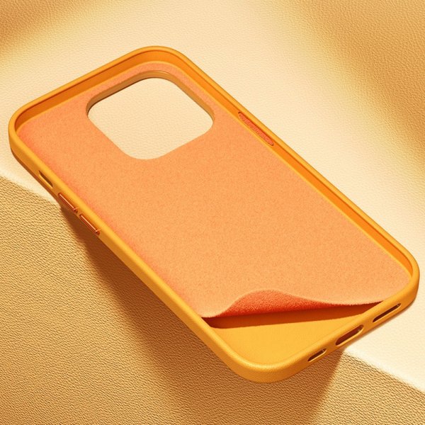 Baseus iPhone 15 Pro Max -suojakuori, Faux Leather -sarja, musta