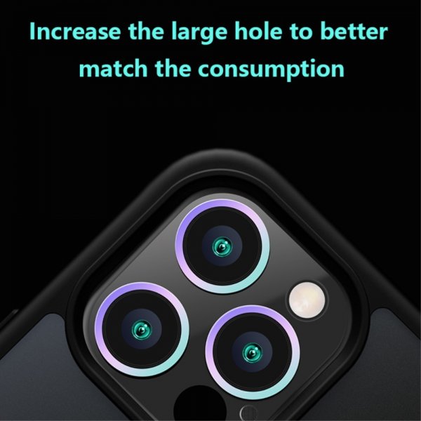X-Level iPhone 15 Pro Max Kuori Jäätynyt Takapuoli Musta