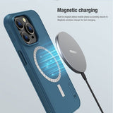 Nillkin iPhone 15 Pro Max Kuori Frosted Shield Pro MagSafe Sininen