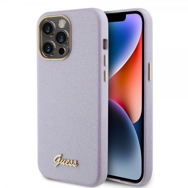 Guess iPhone 15 Pro Max Kuori Full Glitter Wrapped Lilac