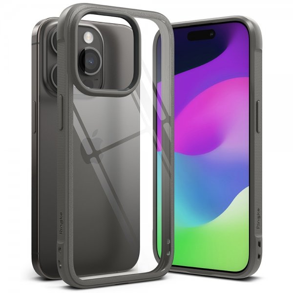 Ringke iPhone 15 Pro Max -suojakuori Fusion Bold, harmaa