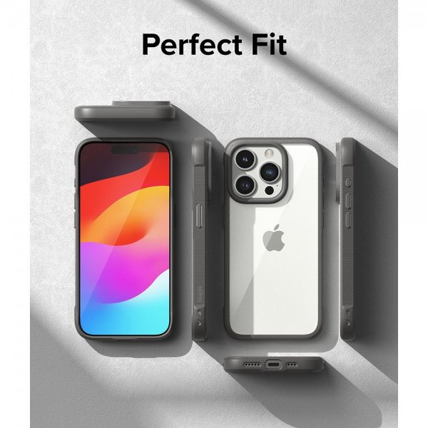 Ringke iPhone 15 Pro Max -suojakuori Fusion Bold, harmaa