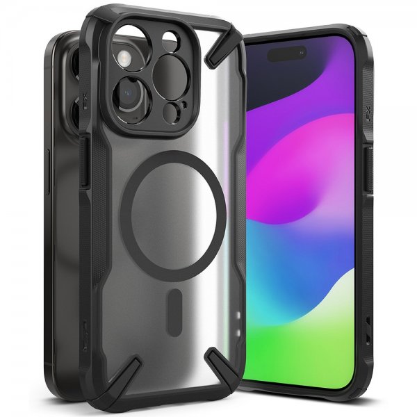 Ringke iPhone 15 Pro Max Kuori Fusion X Magnetic Matte Black