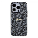 Guess iPhone 15 Pro Max Kuori G Cube Grip Stand Musta
