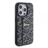 Guess iPhone 15 Pro Max Kuori G Cube Grip Stand Musta