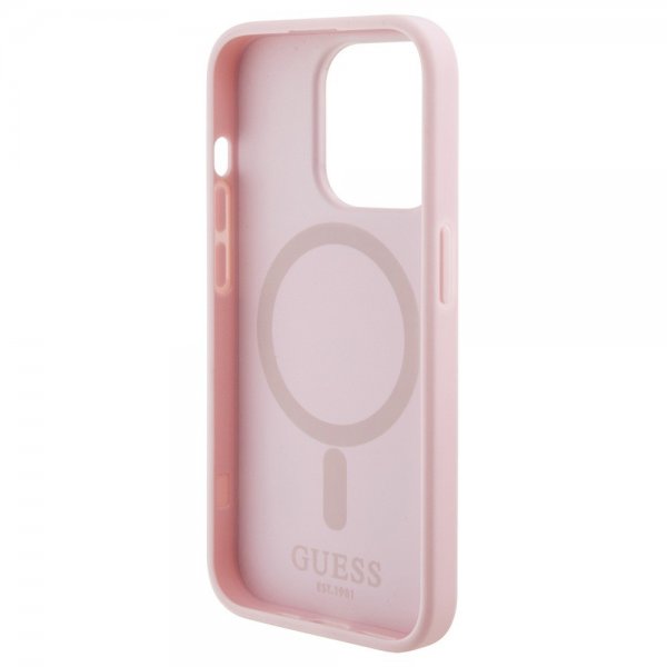 Guess iPhone 15 Pro Max Kuori G Cube MagSafe Pinkki