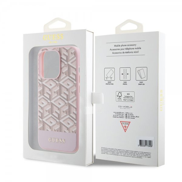 Guess iPhone 15 Pro Max Kuori G Cube MagSafe Pinkki