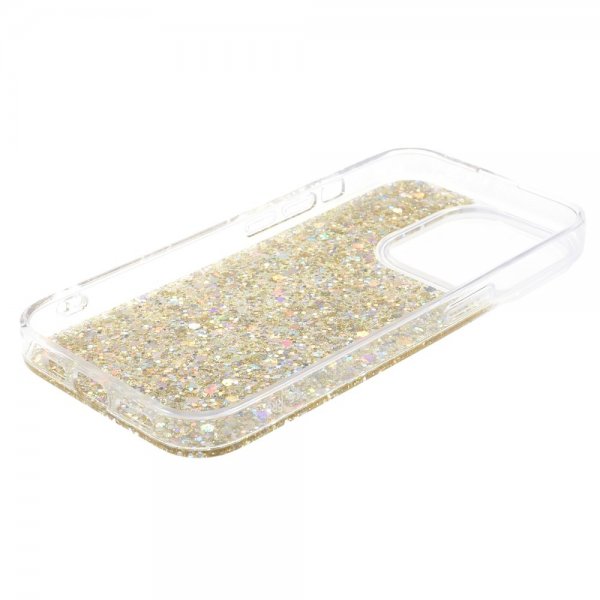 iPhone 15 Pro Max Kuori Glitterpaljetit Kulta