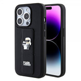 Karl Lagerfeld iPhone 15 Pro Max -suojakuori jalustatoiminnolla, musta