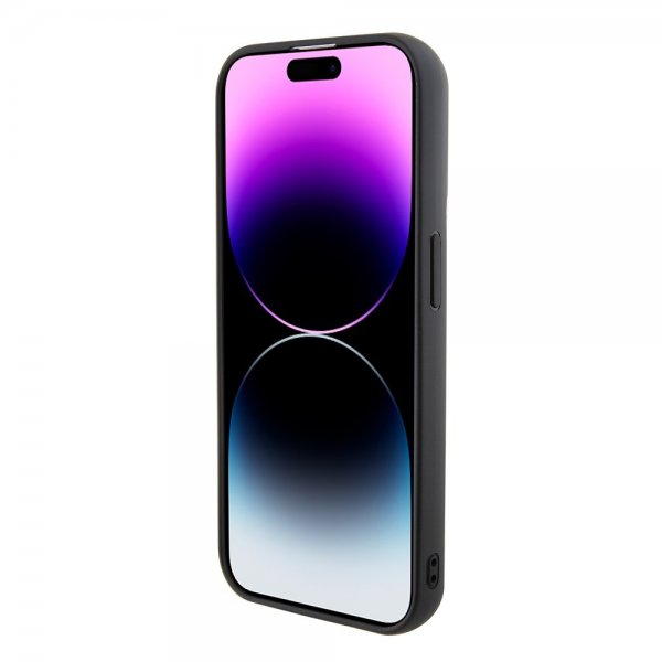 Karl Lagerfeld iPhone 15 Pro Max -suojakuori jalustatoiminnolla, musta