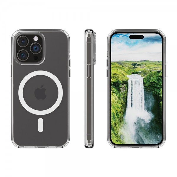 dbramante1928 iPhone 15 Pro Max Kuori Iceland Ultra D3O MagSafe Läpinäkyvä