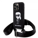 Karl Lagerfeld iPhone 15 Pro Max Suojakuori Ikonik Crossbody Musta