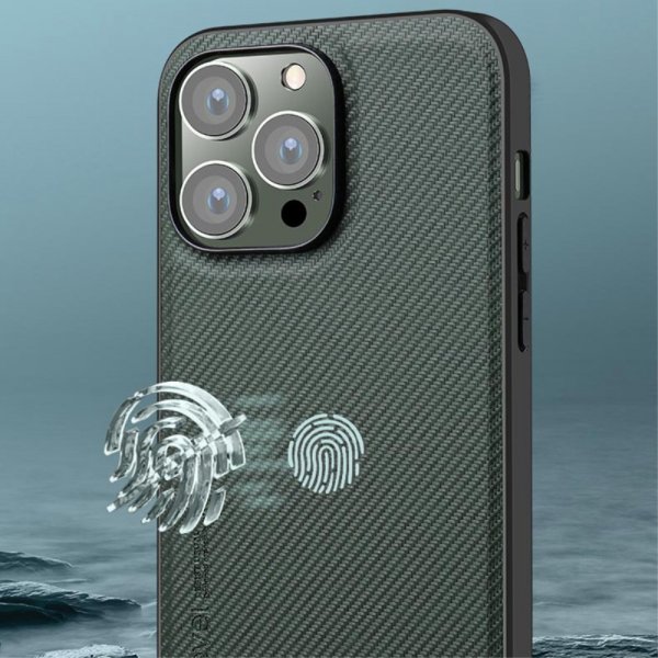 X-Level iPhone 15 Pro Max -kuori Kevlar II -sarja harmaa