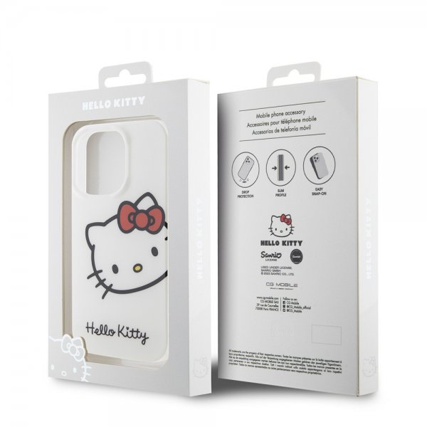 Hello Kitty iPhone 15 Pro Max Kuori Kitty Logo Valkoinen