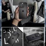 Ipaky iPhone 15 Pro Max -hiilikuitukuvioitu kuori, sininen