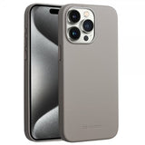 Qialino iPhone 15 Pro Max -kuori tekonahkaa, MagSafe, harmaa