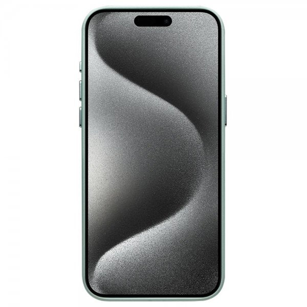 Qialino iPhone 15 Pro Max -tekonahkakuori MagSafella, vihreä