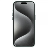 Qialino iPhone 15 Pro Max -tekonahkakuori MagSafella, vihreä