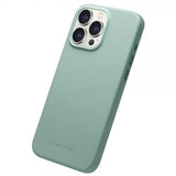 Qialino iPhone 15 Pro Max -tekonahkakuori MagSafella, vihreä