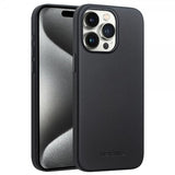 Qialino iPhone 15 Pro Max -tekonahkakuori MagSafe - Musta