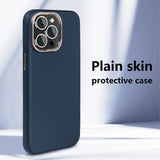 X-Level iPhone 15 Pro Max Kuori Nahkatekstuuri MagSafe Sininen