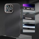 X-Level iPhone 15 Pro Max Kuori Nahkatekstuuri MagSafe Ruskea